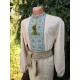 Ukrainian hand embroidered shirt for men Beige green linen shirt Colorful ethnic cross stitch embroidery Slavic costume Christmas gift Ukrainian hand embroidered shirt for men Beige green linen shirt Colorful ethnic cross stitch embroidery Slavic costume Christmas gift