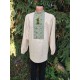 Ukrainian hand embroidered shirt for men Beige green linen shirt Colorful ethnic cross stitch embroidery Slavic costume Christmas gift Ukrainian hand embroidered shirt for men Beige green linen shirt Colorful ethnic cross stitch embroidery Slavic costume Christmas gift