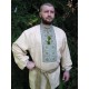 Ukrainian hand embroidered shirt for men Beige green linen shirt Colorful ethnic cross stitch embroidery Slavic costume Christmas gift Ukrainian hand embroidered shirt for men Beige green linen shirt Colorful ethnic cross stitch embroidery Slavic costume Christmas gift