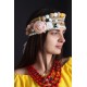 Ukrainian headband for women Colorful ethnic head crown with flowers & beige pom poms Traditional folk head wreath Easter gift Ukrainian headband for women Colorful ethnic head crown with flowers & beige pom poms Traditional folk head wreath Easter gift