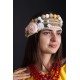 Ukrainian headband for women Colorful ethnic head crown with flowers & beige pom poms Traditional folk head wreath Easter gift Ukrainian headband for women Colorful ethnic head crown with flowers & beige pom poms Traditional folk head wreath Easter gift