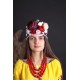 Ukrainian headband for women Colorful ethnic head crown with flowers & beige pom poms Traditional folk head wreath Easter gift Ukrainian headband for women Colorful ethnic head crown with flowers & beige pom poms Traditional folk head wreath Easter gift