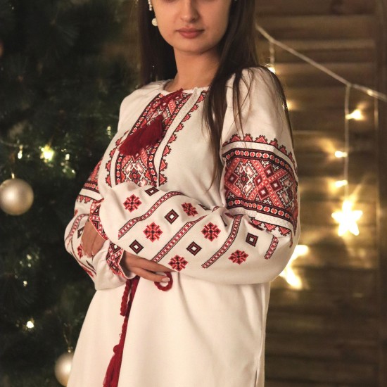 Ukrainian embroidered blouse for women Slavic red black embroidery White ethnic wedding costume Folk outfit for lady Easter gift Ukrainian embroidered blouse for women Slavic red black embroidery White ethnic wedding costume Folk outfit for lady Easter gift