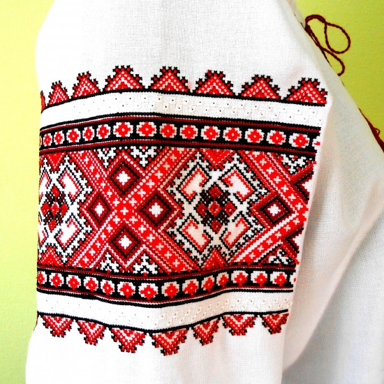 Ukrainian embroidered blouse for women Slavic red black embroidery White ethnic wedding costume Folk outfit for lady Easter gift Ukrainian embroidered blouse for women Slavic red black embroidery White ethnic wedding costume Folk outfit for lady Easter gift