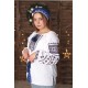 Ukrainian embroidered blouse for women Slavic blue & olive embroidery White ethnic wedding costume Folk outfit for lady Easter gift Ukrainian embroidered blouse for women Slavic blue & olive embroidery White ethnic wedding costume Folk outfit for lady Easter gift