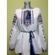 Ukrainian embroidered blouse for women Slavic blue & olive embroidery White ethnic wedding costume Folk outfit for lady Easter gift Ukrainian embroidered blouse for women Slavic blue & olive embroidery White ethnic wedding costume Folk outfit for lady Easter gift