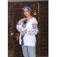 Ukrainian embroidered blouse for women Slavic blue & olive embroidery White ethnic wedding costume Folk outfit for lady Easter gift Ukrainian embroidered blouse for women Slavic blue & olive embroidery White ethnic wedding costume Folk outfit for lady Easter gift