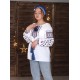 Ukrainian embroidered blouse for women Slavic blue & olive embroidery White ethnic wedding costume Folk outfit for lady Easter gift Ukrainian embroidered blouse for women Slavic blue & olive embroidery White ethnic wedding costume Folk outfit for lady Easter gift