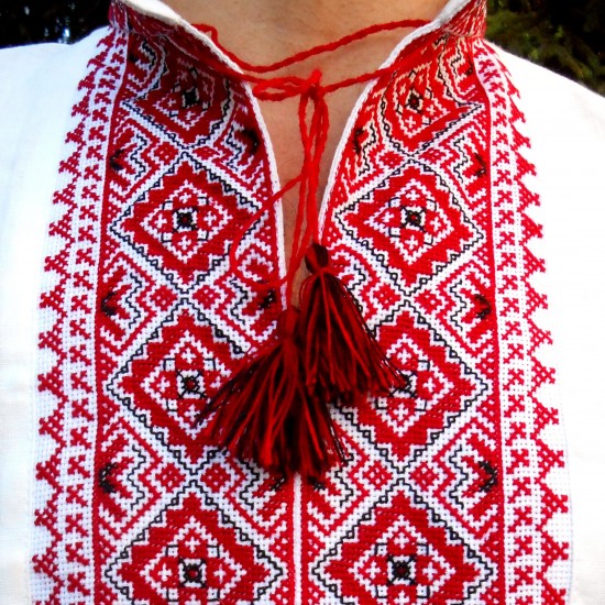 Ukrainian hand embroidered shirt for men White organic linen wedding costume Slavic red cross stitch embroidery Ethnic Christmas gift Ukrainian hand embroidered shirt for men White organic linen wedding costume Slavic red cross stitch embroidery Ethnic Christmas gift