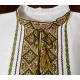 Ukrainian hand embroidered linen shirt Vyshivanka Slavic chartreuse beige cross stitch embroidery Folk wedding costume Christmas gift Ukrainian hand embroidered linen shirt Vyshivanka Slavic chartreuse beige cross stitch embroidery Folk wedding costume Christmas gift