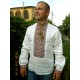 Ukrainian hand embroidered linen shirt Vyshivanka Slavic chartreuse beige cross stitch embroidery Folk wedding costume Christmas gift Ukrainian hand embroidered linen shirt Vyshivanka Slavic chartreuse beige cross stitch embroidery Folk wedding costume Christmas gift