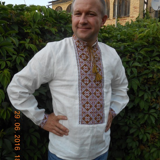 Ukrainian hand embroidered linen shirt Vyshivanka Slavic chartreuse beige cross stitch embroidery Folk wedding costume Christmas gift Ukrainian hand embroidered linen shirt Vyshivanka Slavic chartreuse beige cross stitch embroidery Folk wedding costume Christmas gift
