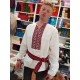 Ukrainian hand embroidered linen shirt for men Ethnic cross stitch black red embroidery Folk wedding vyshivanka costume Christmas gift Ukrainian hand embroidered linen shirt for men Ethnic cross stitch black red embroidery Folk wedding vyshivanka costume Christmas gift