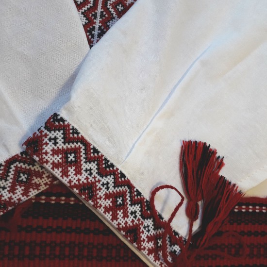 Ukrainian hand embroidered linen shirt for men Ethnic cross stitch black red embroidery Folk wedding vyshivanka costume Christmas gift Ukrainian hand embroidered linen shirt for men Ethnic cross stitch black red embroidery Folk wedding vyshivanka costume Christmas gift