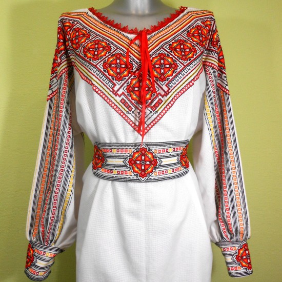 Vintage hand embroidered blouse Ukrainian wedding costume Flame orange Slavic folk garment Organic cotton blouse Ethnic Christmas gift Vintage hand embroidered blouse Ukrainian wedding costume Flame orange Slavic folk garment Organic cotton blouse Ethnic Christmas gift