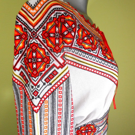 Vintage hand embroidered blouse Ukrainian wedding costume Flame orange Slavic folk garment Organic cotton blouse Ethnic Christmas gift Vintage hand embroidered blouse Ukrainian wedding costume Flame orange Slavic folk garment Organic cotton blouse Ethnic Christmas gift
