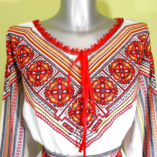 Vintage hand embroidered blouse Ukrainian wedding costume Flame orange Slavic folk garment Organic cotton blouse Ethnic Christmas gift Vintage hand embroidered blouse Ukrainian wedding costume Flame orange Slavic folk garment Organic cotton blouse Ethnic Christmas gift