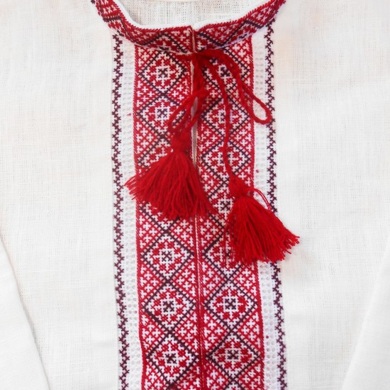 Ukrainian hand embroidered white shirt for boy Ethnic cross stitch red black embroidery Slavic carpathian folk costume Christmas gift kid Ukrainian hand embroidered white shirt for boy Ethnic cross stitch red black embroidery Slavic carpathian folk costume Christmas gift kid