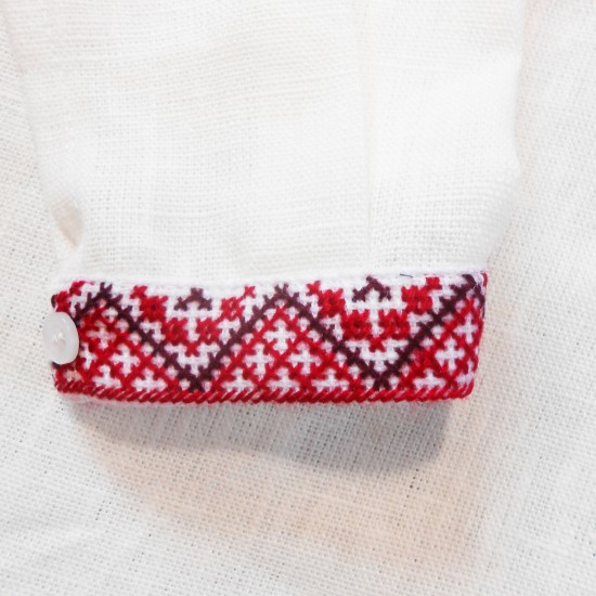 Ukrainian hand embroidered white shirt for boy Ethnic cross stitch red black embroidery Slavic carpathian folk costume Christmas gift kid Ukrainian hand embroidered white shirt for boy Ethnic cross stitch red black embroidery Slavic carpathian folk costume Christmas gift kid