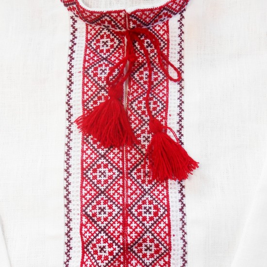 Ukrainian hand embroidered white shirt for boy Ethnic cross stitch red black embroidery Slavic carpathian folk costume Christmas gift kid Ukrainian hand embroidered white shirt for boy Ethnic cross stitch red black embroidery Slavic carpathian folk costume Christmas gift kid