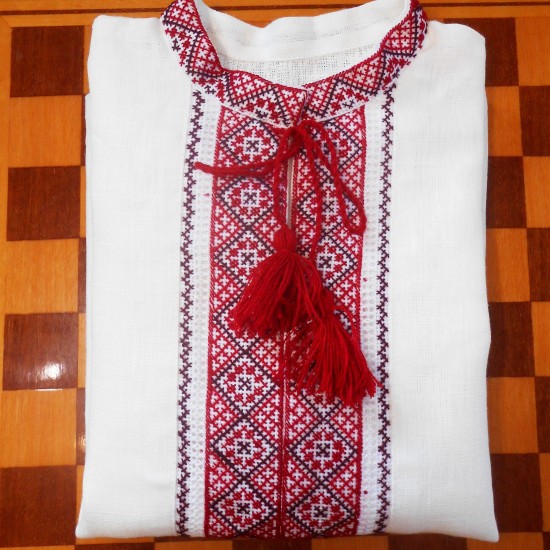 Ukrainian hand embroidered white shirt for boy Ethnic cross stitch red black embroidery Slavic carpathian folk costume Christmas gift kid Ukrainian hand embroidered white shirt for boy Ethnic cross stitch red black embroidery Slavic carpathian folk costume Christmas gift kid