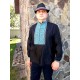 Hand embroidered linen shirt Black organic shirt for men Ethnic ukrainian embroidery Blue cross stitch Slavic costume Christmas gift Hand embroidered linen shirt Black organic shirt for men Ethnic ukrainian embroidery Blue cross stitch Slavic costume Christmas gift