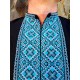 Hand embroidered linen shirt Black organic shirt for men Ethnic ukrainian embroidery Blue cross stitch Slavic costume Christmas gift Hand embroidered linen shirt Black organic shirt for men Ethnic ukrainian embroidery Blue cross stitch Slavic costume Christmas gift