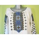 Ukrainian embroidered blouse for women Slavic blue & olive embroidery White ethnic wedding costume Folk outfit for lady Easter gift Ukrainian embroidered blouse for women Slavic blue & olive embroidery White ethnic wedding costume Folk outfit for lady Easter gift