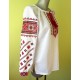 Ukrainian embroidered blouse for women Slavic red black embroidery White ethnic wedding costume Folk outfit for lady Christmas gift Ukrainian embroidered blouse for women Slavic red black embroidery White ethnic wedding costume Folk outfit for lady Christmas gift