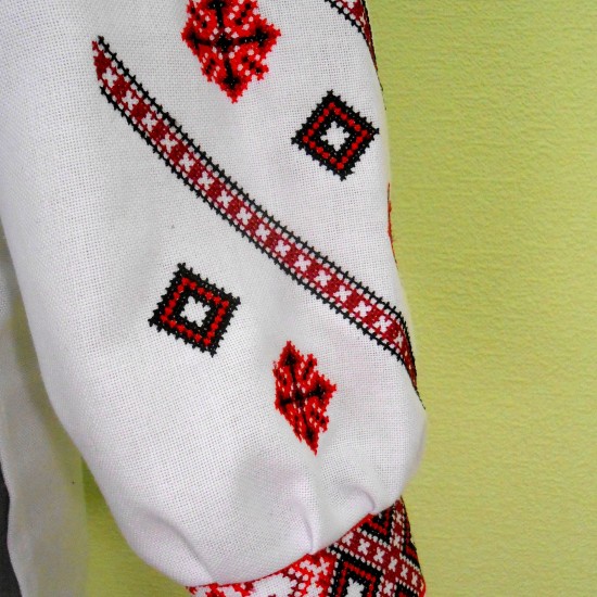 Ukrainian embroidered blouse for women Slavic red black embroidery White ethnic wedding costume Folk outfit for lady Christmas gift Ukrainian embroidered blouse for women Slavic red black embroidery White ethnic wedding costume Folk outfit for lady Christmas gift
