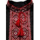 Black hand embroidered linen shirt for men Cossack folk shirt Ethnic ukrainian embroidery Red cross stitch Slavic Christmas gift Black hand embroidered linen shirt for men Cossack folk shirt Ethnic ukrainian embroidery Red cross stitch Slavic Christmas gift
