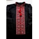 Black hand embroidered linen shirt for men Cossack folk shirt Ethnic ukrainian embroidery Red cross stitch Slavic Christmas gift Black hand embroidered linen shirt for men Cossack folk shirt Ethnic ukrainian embroidery Red cross stitch Slavic Christmas gift