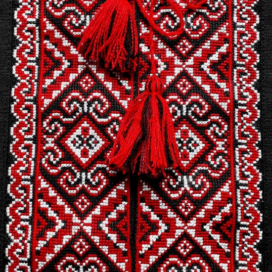 Black hand embroidered linen shirt for men Cossack folk shirt Ethnic ukrainian embroidery Red cross stitch Slavic Christmas gift Black hand embroidered linen shirt for men Cossack folk shirt Ethnic ukrainian embroidery Red cross stitch Slavic Christmas gift