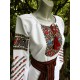 Romanian embroidered blouse for women Slavic embroidery with roses White floral ethnic costume Easter gift Ukrainian wedding dress Romanian embroidered blouse for women Slavic embroidery with roses White floral ethnic costume Easter gift Ukrainian wedding dress