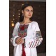 Romanian embroidered blouse for women Slavic embroidery with roses White floral ethnic costume Easter gift Ukrainian wedding dress Romanian embroidered blouse for women Slavic embroidery with roses White floral ethnic costume Easter gift Ukrainian wedding dress