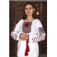 Romanian embroidered blouse for women Slavic embroidery with roses White floral ethnic costume Easter gift Ukrainian wedding dress Romanian embroidered blouse for women Slavic embroidery with roses White floral ethnic costume Easter gift Ukrainian wedding dress