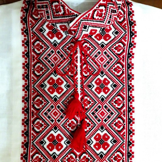 Ukrainian custom embroidered shirt for men White linen wedding costume Slavic red black cross stitch embroidery Ethnic Christmas gift Ukrainian custom embroidered shirt for men White linen wedding costume Slavic red black cross stitch embroidery Ethnic Christmas gift