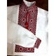 Ukrainian custom embroidered shirt for men White linen wedding costume Slavic red black cross stitch embroidery Ethnic Christmas gift Ukrainian custom embroidered shirt for men White linen wedding costume Slavic red black cross stitch embroidery Ethnic Christmas gift