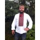 Ukrainian hand embroidered shirt for men White Slavic wedding costume Red & black cross stitch embroidery Ethnic Christmas gift Ukrainian hand embroidered shirt for men White Slavic wedding costume Red & black cross stitch embroidery Ethnic Christmas gift