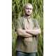 Ukrainian hand embroidered shirt with short sleeves Green orange Cross stitch embroidery Organic linen shirt for men Christmas gift Ukrainian hand embroidered shirt with short sleeves Green orange Cross stitch embroidery Organic linen shirt for men Christmas gift