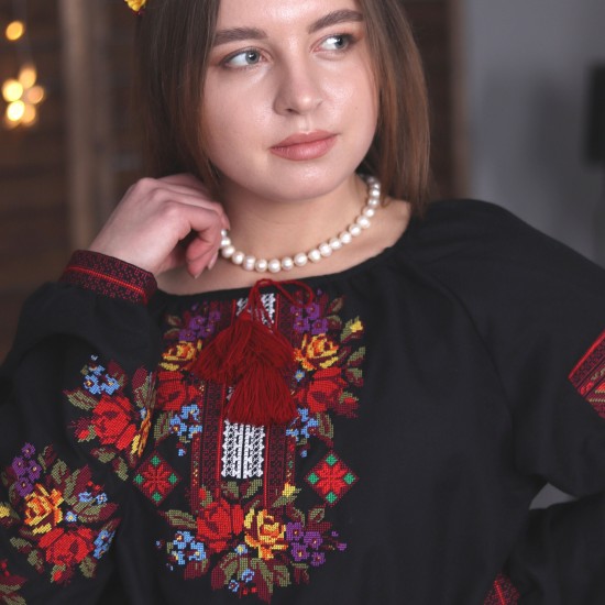 Romanian embroidered blouse for women Ukrainian ethnic vyshivanka with roses Organic cotton Black slavic costume Folk Easter gift Romanian embroidered blouse for women Ukrainian ethnic vyshivanka with roses Organic cotton Black slavic costume Folk Easter gift