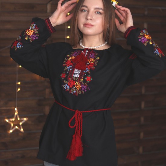 Romanian embroidered blouse for women Ukrainian ethnic vyshivanka with roses Organic cotton Black slavic costume Folk Easter gift Romanian embroidered blouse for women Ukrainian ethnic vyshivanka with roses Organic cotton Black slavic costume Folk Easter gift